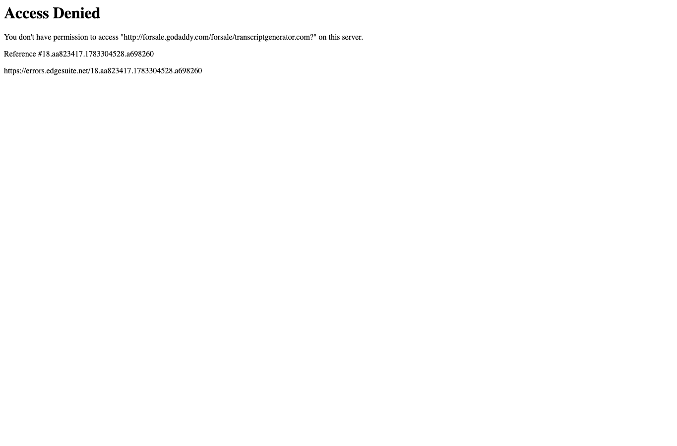 Transcript Generator