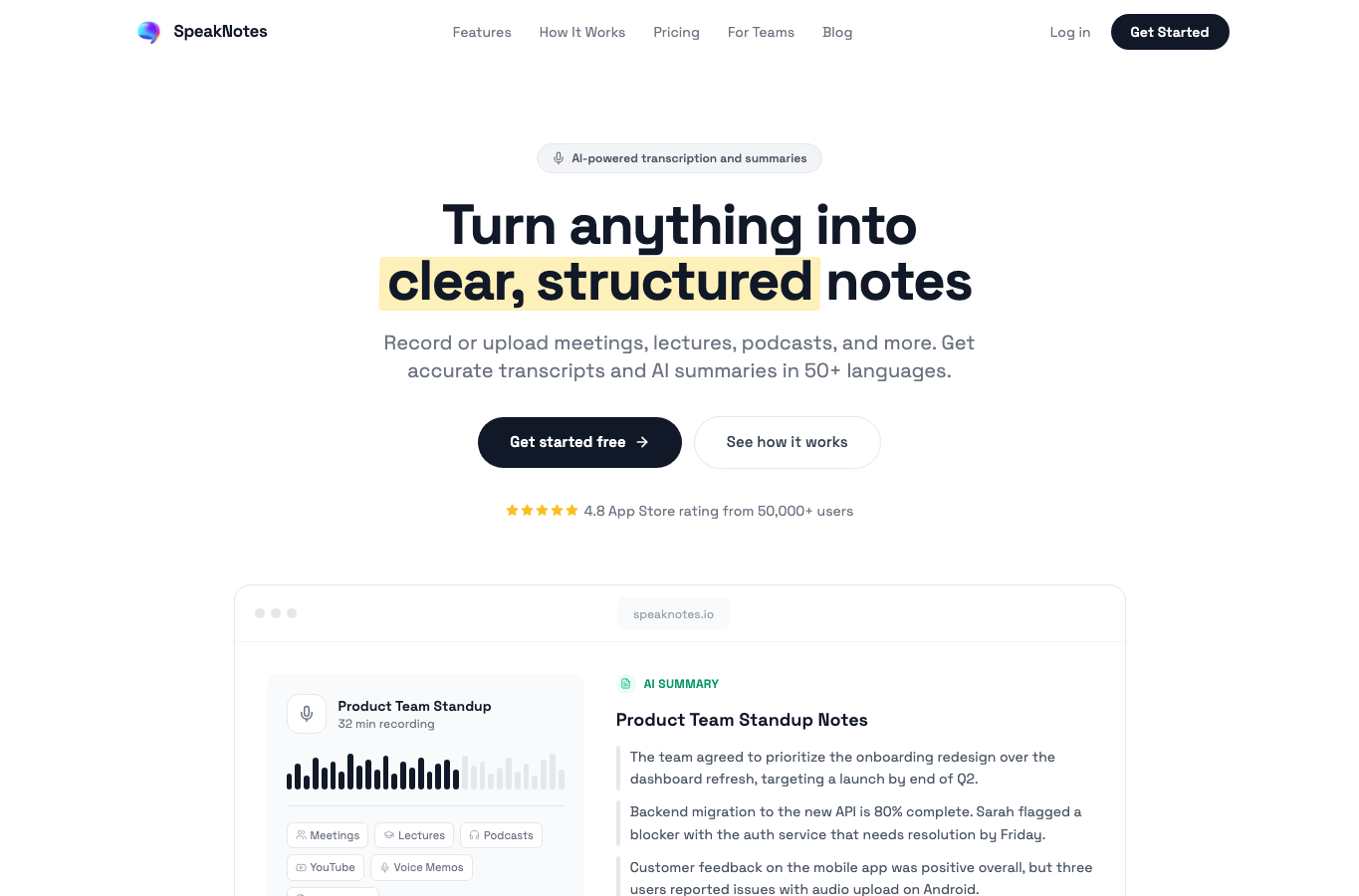 SpeakNotes