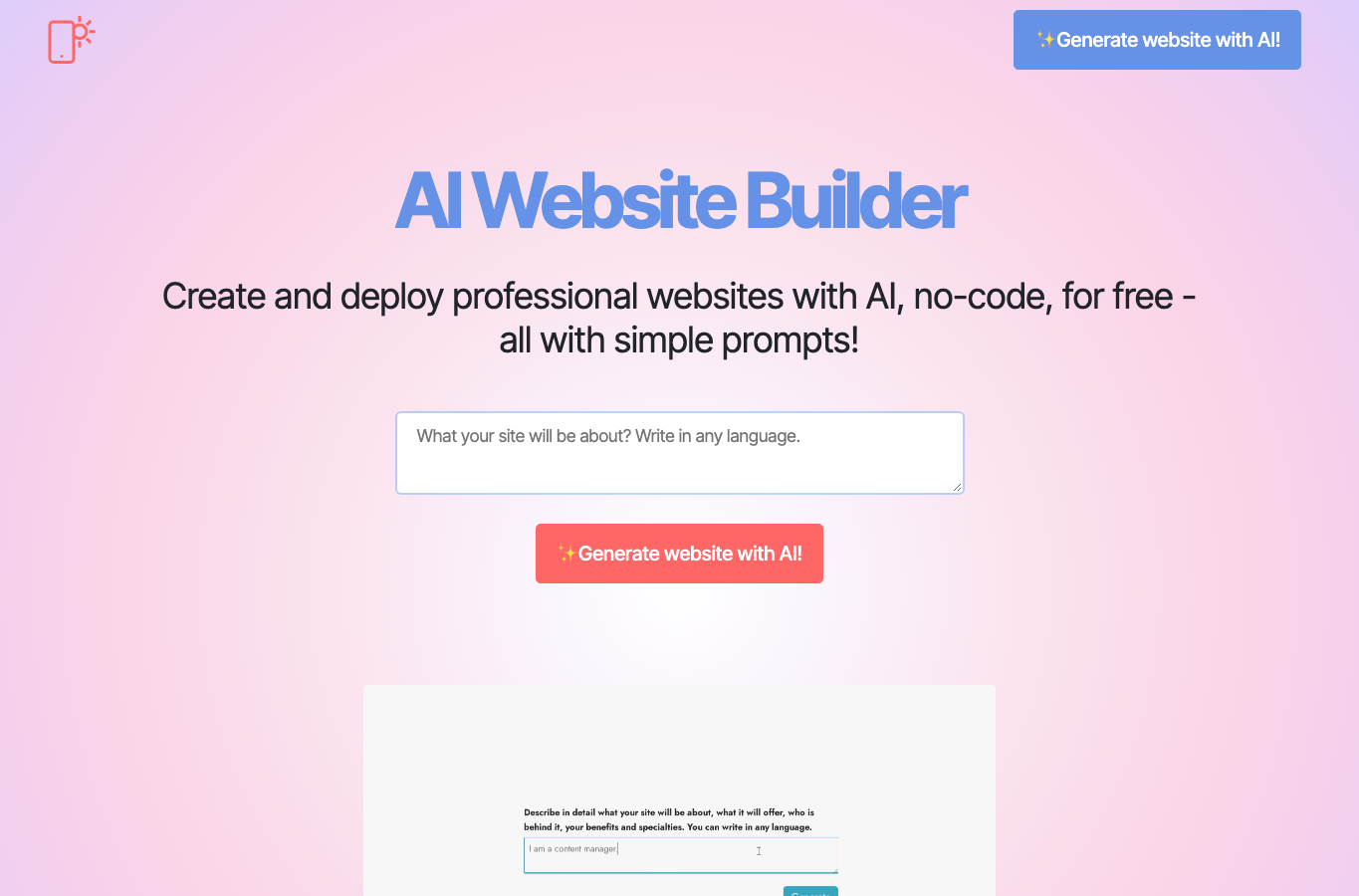 AI Website Generator