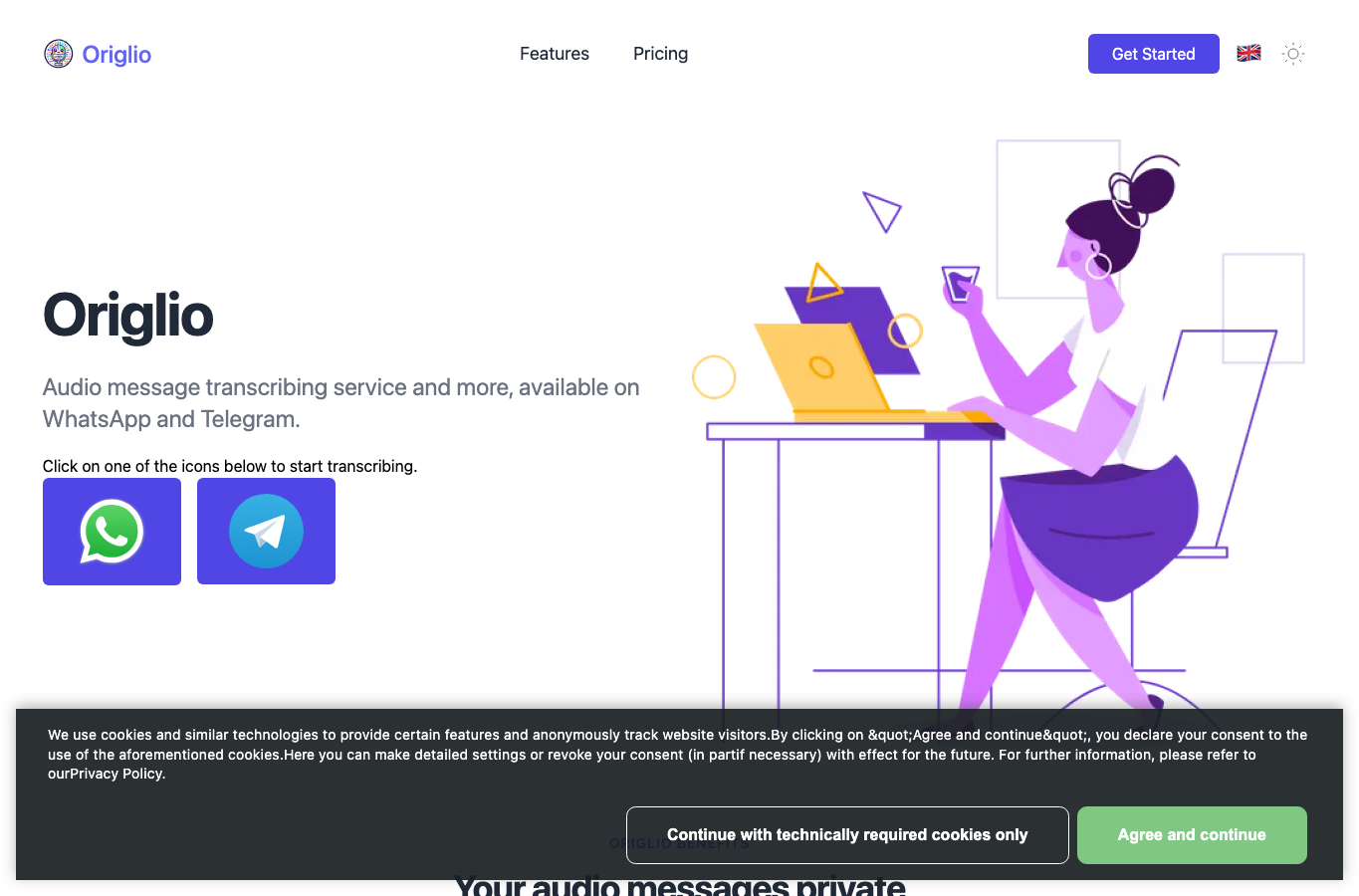 Origlio - your audio notes manager