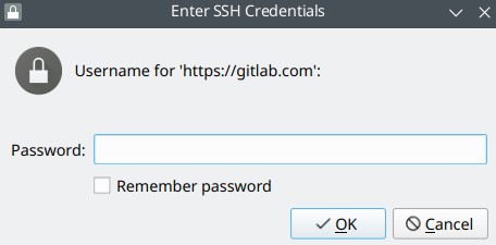 在每次 git clone 之后弹出“输入 SSH 凭据”对话框截图