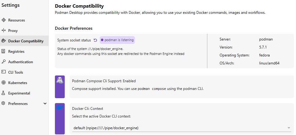 Docker 兼容性