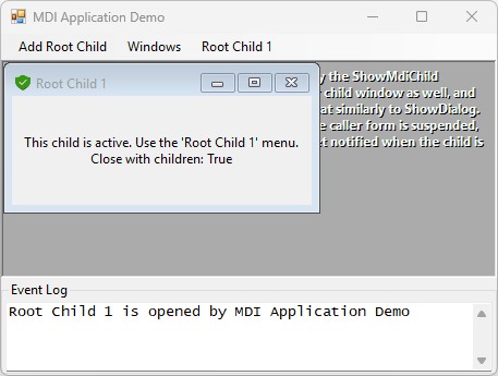 还原被最小化的 MDI 窗体