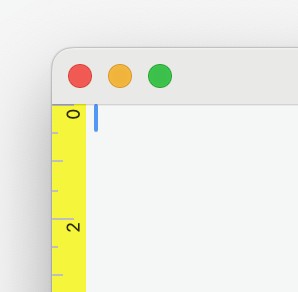 在 macOS Sequoia 15.7.2 上的垂直标尺